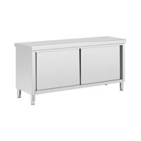 Royal Catering Onderkast van roestvrij staal met dubbele opening Eco 180 x 60 cm 500 kg - Keukenkast, onderkast, met werkblad - thumbnail