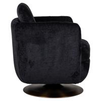 Richmond Draaibare Fauteuil 'Turner' Chenille, kleur Zwart - thumbnail