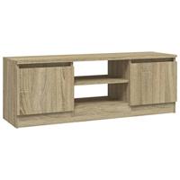 Tv-meubel met deur 102x30x36 cm sonoma eikenkleurig - thumbnail