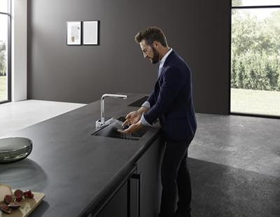 Hansgrohe Aquno Select M81 ééngreeps keukenkraan 250, uittrekbare uitloop, 2jet, chroom