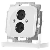 Busch-Jaeger audio contactdoos met inzetplaat wit - thumbnail
