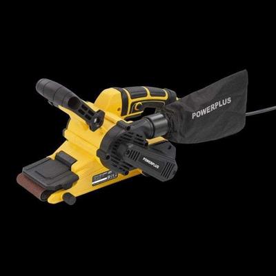 Bandschuurmachine - POWERPLUS - POWX0461 - 900 W - Brede schuurband - Inclusief: opbergkoffer en 3 accessoires