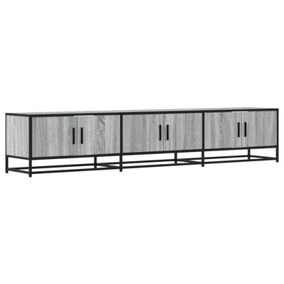 Tv-meubel 240x35x41 cm bewerkt hout grijs sonoma eikenkleurig