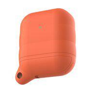 AirPods 1/2 hoesje siliconen waterproof series - soft case - oranje - thumbnail