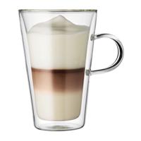 Bodum Dubbelwandige latte macchiato glazen met oor Canteen - gepatenteerd ventiel - 400 ml - 2 stuks - thumbnail