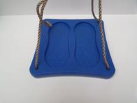 Voetschommel 36x36x4 cm pp-touw blauw Hermic - Hermic - thumbnail