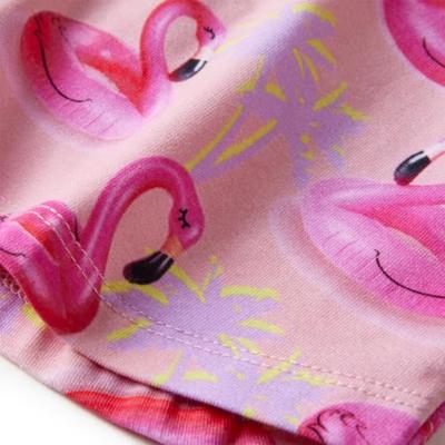 Kindershorts met trekkoord flamingozwembandprint 104 lichtroze Kindershorts met trekkoord flamingozwembandprint 104 lichtroze