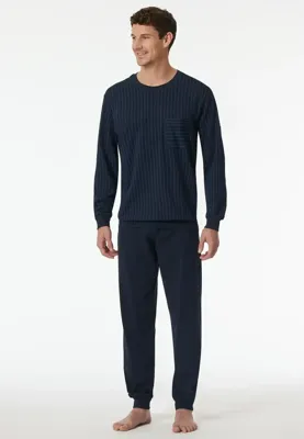 Schiesser heren pyjama extra lang - Donkerblauw - Comfort Essentials - 102 - 102 - 102 - 102 - 102 - 102 - 102 - 102 - 102 - 102 - 102 -