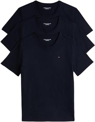 Tommy Hilfiger Heren Katoenen T-Shirt - Basic ondershirts korte mouw - Ronde hals