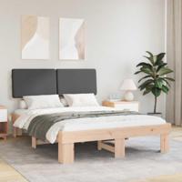 Bedframe met Gevoerd Hoofdgedeelte Donkergrijs 120 x 190 cm - thumbnail
