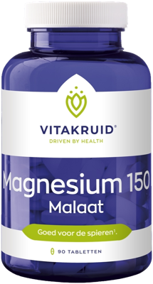 Vitakruid Magnesium 150 Malaat met Vitamine B6 (P-5-P) 90 Vitakruid Magnesium 150 Malaat met Vitamine B6 (P-5-P) 90