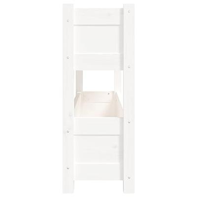 VidaXL Plantenbak 112x25x66 cm massief grenenhout wit