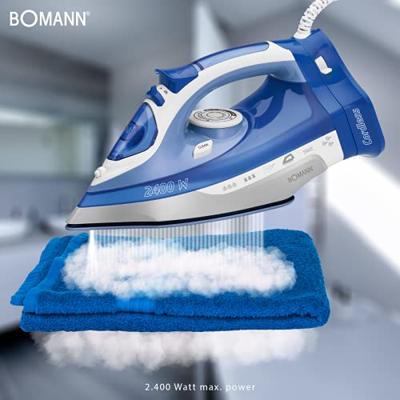 Bomann DB 6006 CB Stoomstrijkijzer 2400W Blauw/Wit - thumbnail