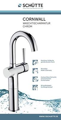CORNWALL ééngreepsmengkraan voor wastafel opbouw, chroom hoge uitloop keramische schijven geluidsarme, verwisselbare 35 mm-cartouche flexibele metalen aansluitslangen 350 mm volgens DVGW/KTW- CORNWALL ééngreepsmengkraan voor wastafel opbouw, chroom hoge uitloop keramische schijven geluidsarme, verwisselbare 35 mm-cartouche flexibele metalen aansluitslangen 350 mm volgens DVGW/KTW-