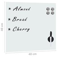 VidaXL Magneetbord voor aan de wand 40x40 cm glas - thumbnail