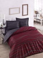 Beddengoedset - 1 dekbedovertrek 220 x 240 cm + 2 kussenslopen 60 x 60 cm - 65% katoen, 35% polyester - Rood - thumbnail