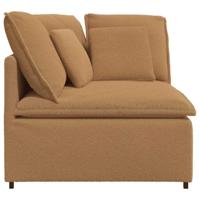 Modulaire hoekmodule bank met kussens 100 cm beige - thumbnail