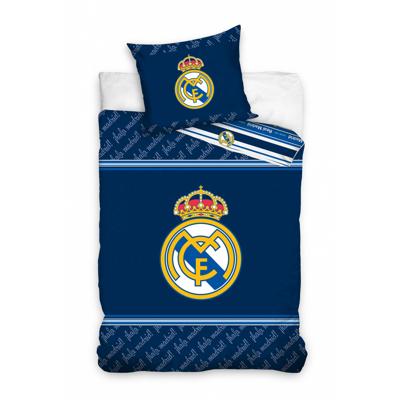 Voetbal Real Madrid Dekbedovertrek - Eenpersoons - 140 x 200 cm - Blauw