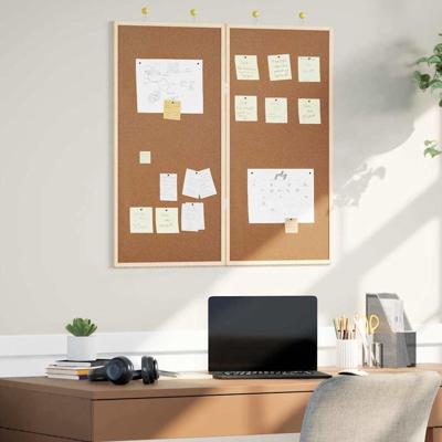VidaXL Bulletinbord bruin 80 x 80 x 1.4 cm massief grenenhout VidaXL Bulletinbord bruin 80 x 80 x 1.4 cm massief grenenhout