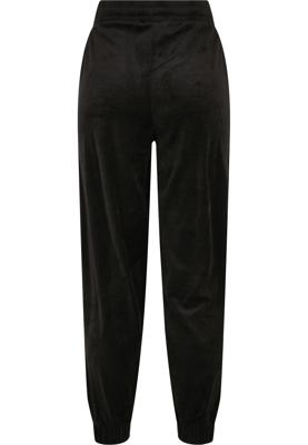 Urban Classics / joggingbroek Ladies Velvet in zwart Urban Classics / joggingbroek Ladies Velvet in zwart