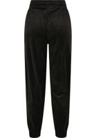 Urban Classics / joggingbroek Ladies Velvet in zwart - thumbnail