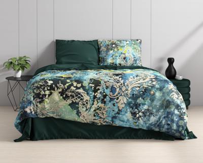 RoyalTextile - Ocean Drops Dekbedovertrek Katoen-Satijn - Blauw - 200 x 220