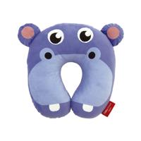 Fisher Price nekkussen 27 x 27 x 6 cm nijlpaard blauw - thumbnail