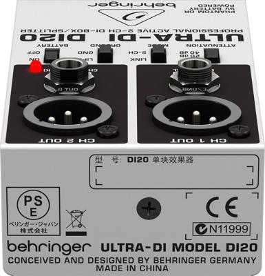 Behringer Ultra-DI DI20 Actieve 2-kanaals DI-box & splitter