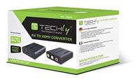 TECHLY 108491 AV-converter 3 RCA naar HDMI zwart - thumbnail