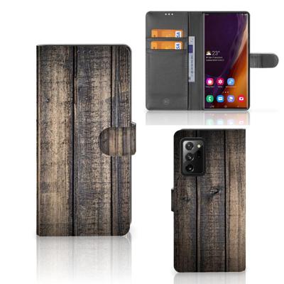 Samsung Galaxy Note20 Ultra | Book Style Case | Steigerhout | Portemonnee hoesje