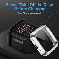 Fitbit Versa 2 Soft TPU case (volledig beschermd) - Zilver - thumbnail