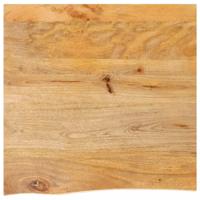 Tafelblad met natuurlijke rand 80x80x3,8 cm massief mangohout - thumbnail