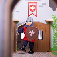 Bigjigs houten middeleeuwse ridders, 4st. - thumbnail