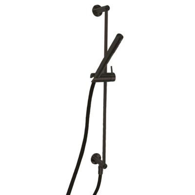 Sub Flow zwarte glijstangset met wandaansluitBocht Sub Flow zwarte glijstangset met wandaansluitBocht