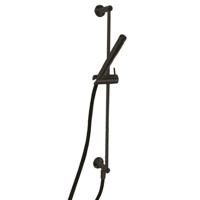 Sub Flow zwarte glijstangset met wandaansluitBocht - thumbnail