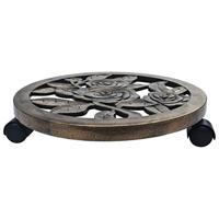 Plantentrolleys 6 st 38 cm kunststof bronskleurig - thumbnail