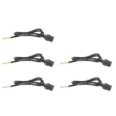 ACT Netsnoer C19 IEC Lock - open einde zwart 2 m, PC1174, 5-Pack