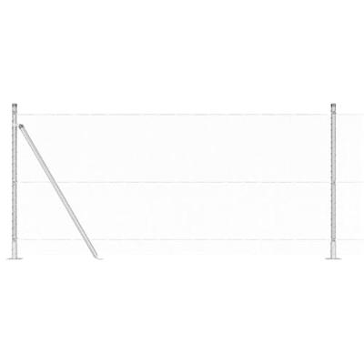VidaXL Afrasteringspaal zilver 10 x 1 m (13 mm gaas) staal