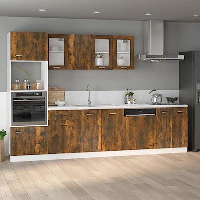 Bovenkast Lyon 80x31x60 cm bewerkt hout gerookt eikenkleurig