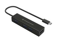 Conceptronic HUBBIES07B interface hub USB 3.2 Gen 1 (3.1 Gen 1) Type-C 5000 Mbit/s Zwart - thumbnail