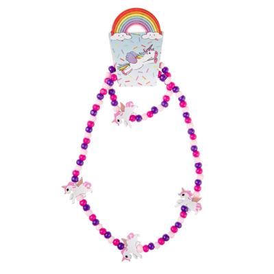 Duckiez Houten ketting en armband eenhoorn