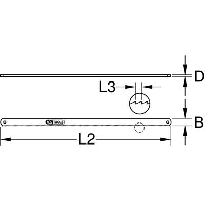 BERYLLUMplus zaagblad voor beugelzaag 300 mm KS Tools 962.9034