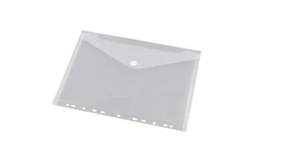 Documentenmap, met velcro sluiting, ft A4, geperforeerd, wit, pak van 10 stuks