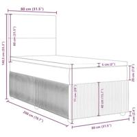 Boxspring met matras stof donkerbruin 80x200 cm - thumbnail