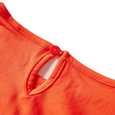 Kindershirt met lange mouwen vogelprint 140 donkeroranje - thumbnail