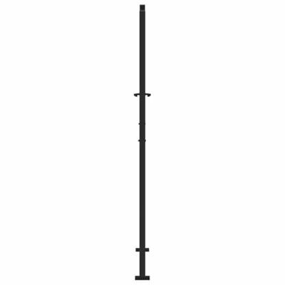 Poort met bladontwerp 100x175 cm staal zwart