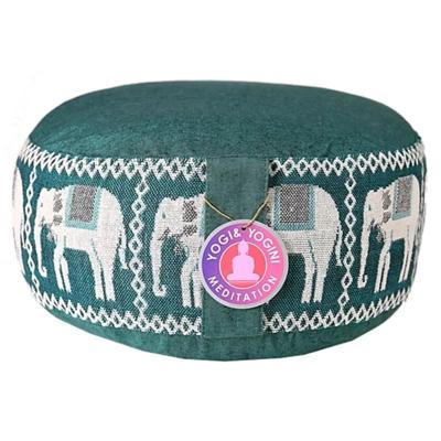 Yogi & Yogini Meditatiekussen Katoen Rond Groen - Olifant - 33 x 16 cm Yogi & Yogini Meditatiekussen Katoen Rond Groen - Olifant - 33 x 16 cm