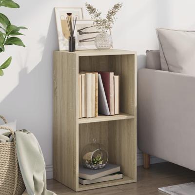 Boekenkast met 2 schappen 40x30x76,5 cm bewerkt hout sonoma eik Boekenkast met 2 schappen 40x30x76,5 cm bewerkt hout sonoma eik