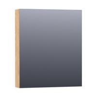 Brauer Impress Deluxe Spiegelkast - 60 cm - met interne en externe Verlichting - 1 Linksdraaiende Dubbelzijdige Spiegeldeur - Forest Tan - thumbnail