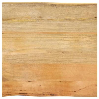 Tafelblad met natuurlijke rand 80x80x3,8 cm massief mangohout